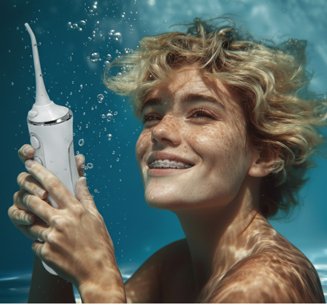 zubná sprcha s pohodlným použitím